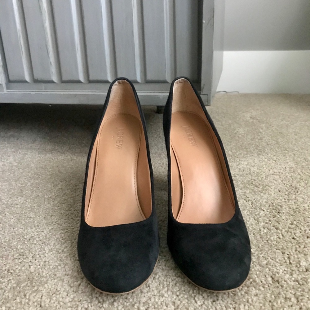 Black Suede Heels from J Crew